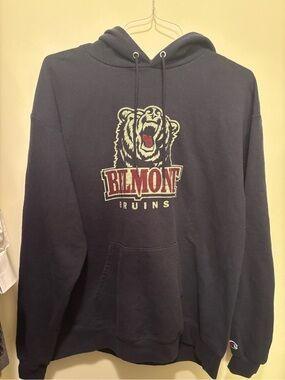 Belmont Bruins Navy Hoodie with Bear Graphic